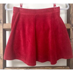 Forever 21 Red Soft Mini Skirt Size S EUC Fall Holiday